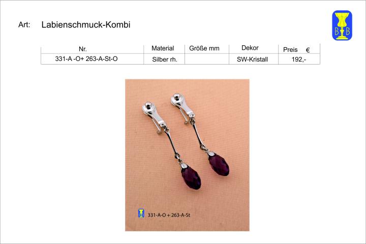 Labienschmuck-Kombi 331 A O + 263 A St O