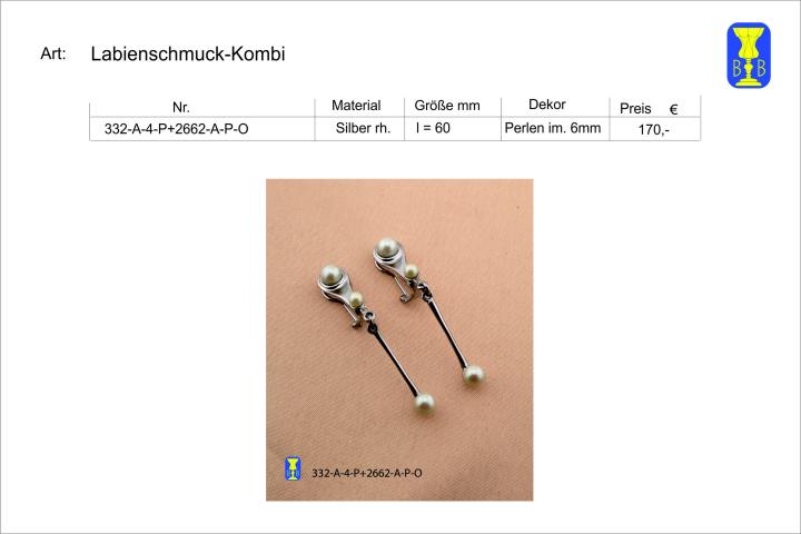 Labienschmuck-Kombi 332 A  4 P + 2662 A P O