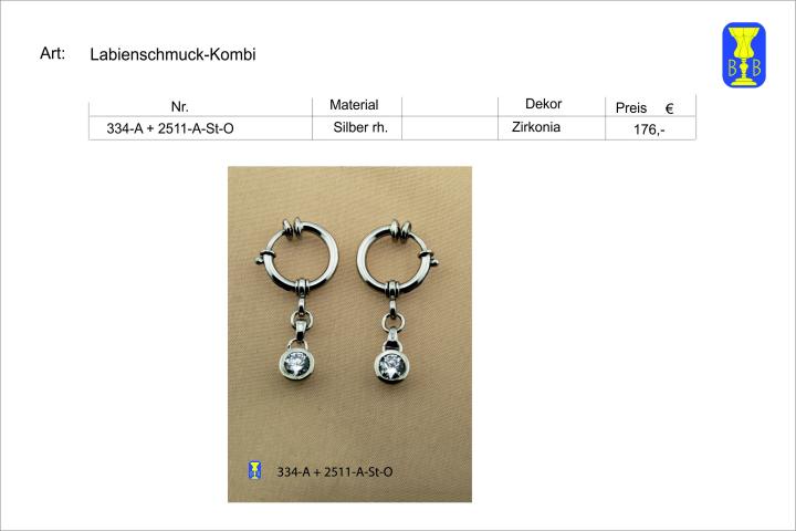 Labienschmuck-Kombi 334 A + 2511 A St O