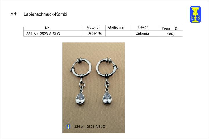 Labienschmuck-Kombi 334 A + 2523 A St O