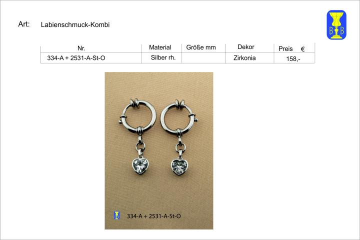 Labienschmuck-Kombi 334 A + 2531 A St O