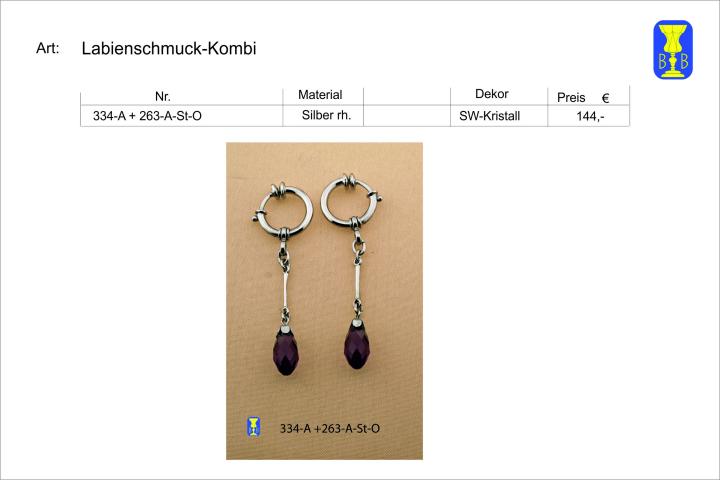 Labienschmuck-Kombi 334 A + 263 A St O