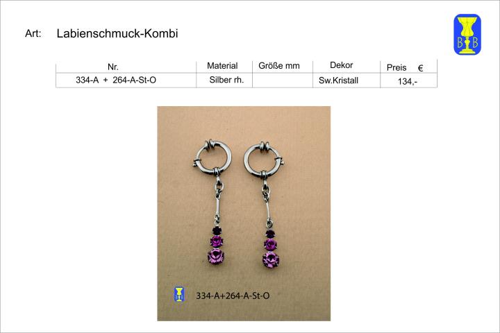 Labienschmuck-Kombi 334 A + 264 A St O