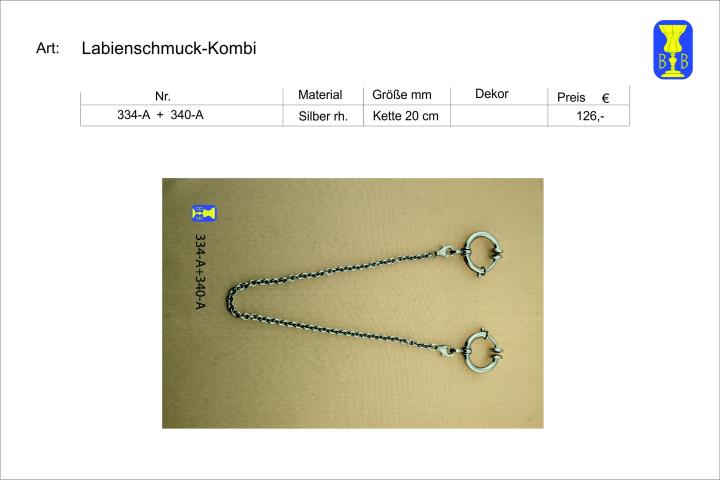 Labienschmuck-Kombi 334 A + 240 A