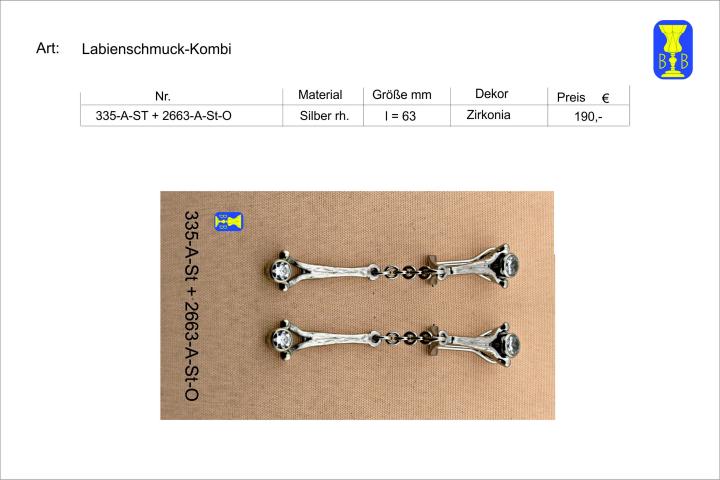 Labienschmuck-Kombi 335 A St + 2663 A St O